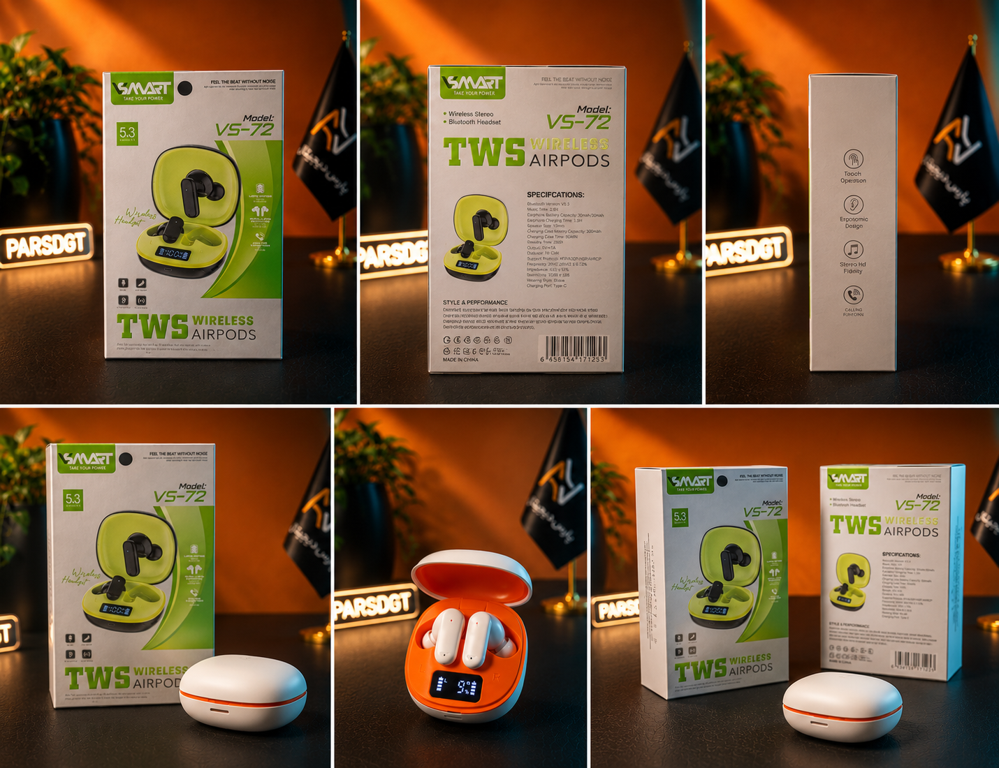 ایرپاد VSMART VS-72 | هدفون بیسیم بلوتوث 5.3 با کیفیت مکالمه عالی - تصویر 3