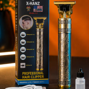 ماشین اصلاح موی سر و خط زن شارژی X-HANZ مدل J12 | حرفهای، بیسیم و شارژ USB