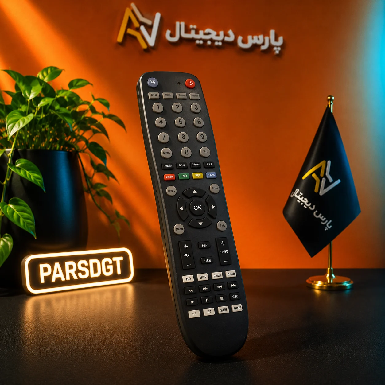 ریموت کنترل رسیور مدیااستار MediaStar MS-12000 / HDBOX دکمه کپسولی - تصویر 2