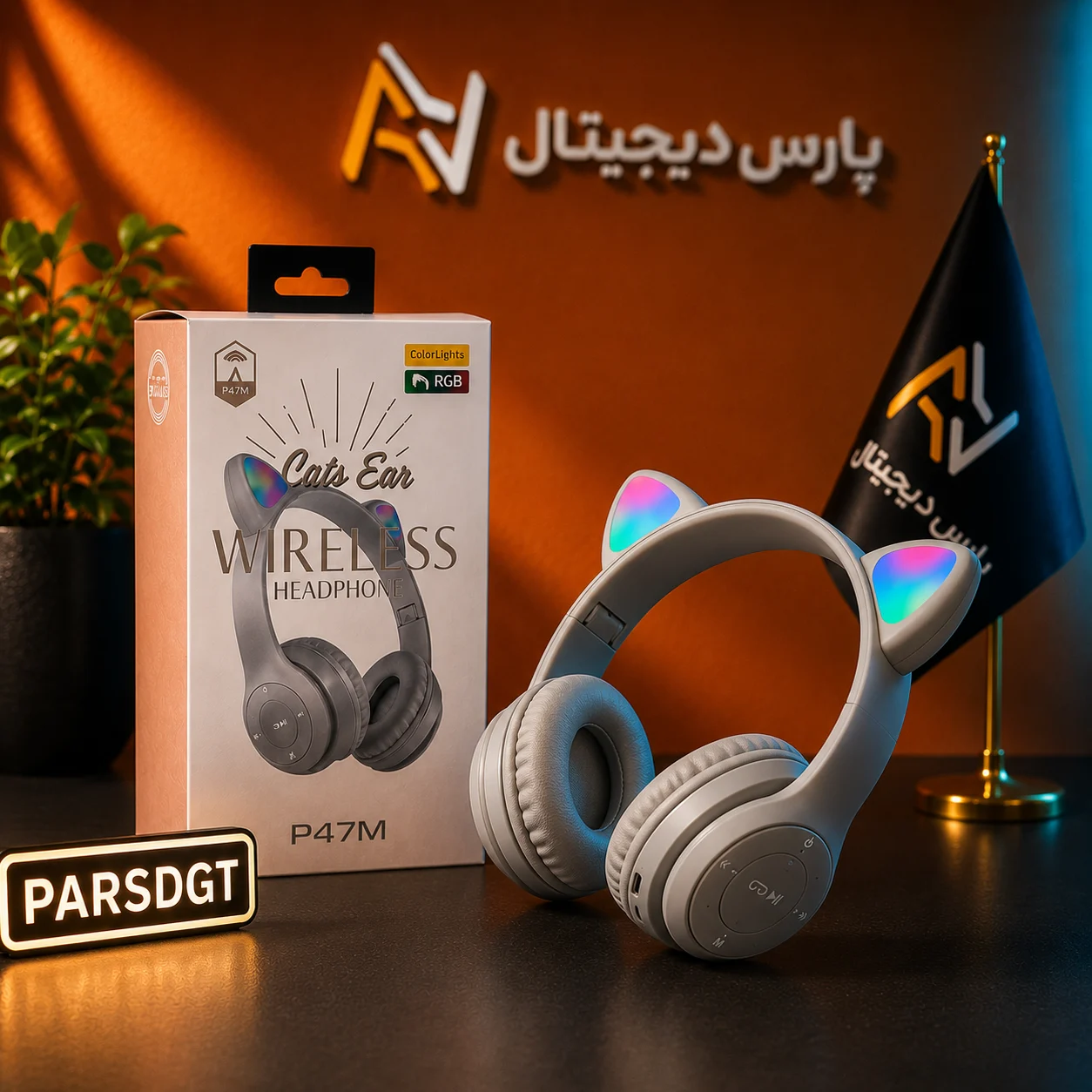 هدفون بلوتوثی P47M با نورپردازی RGB - تصویر 4
