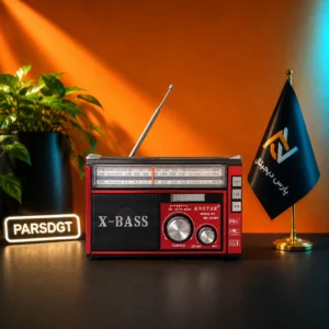 رادیو اسپیکر شارژی KNSTAR RX-381 | رادیو سه‌موج FM/AM/SW با USB و کارت حافظه