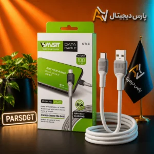 کابل شارژ و انتقال داده VSMART مدل VS-67 Type-C فست شارژ 5 آمپر | طول 1 متر