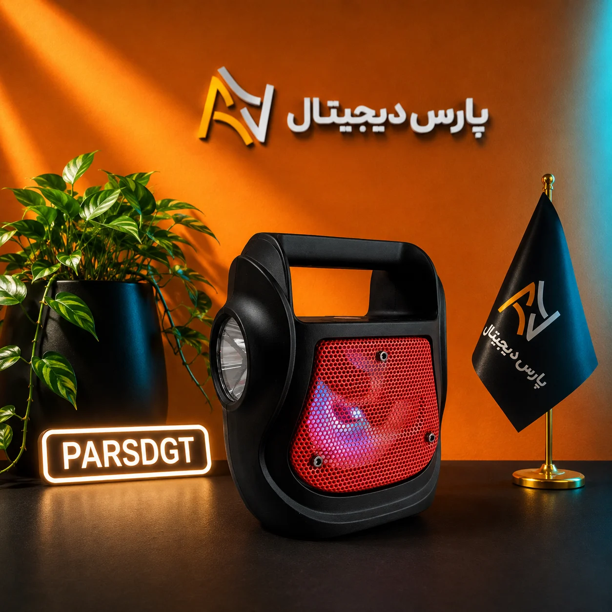 اسپیکر بلوتوثی GREATNICE GTS-1533 | اسپیکر قابل حمل 3 اینچ با چراغ قوه، رادیو FM و TWS